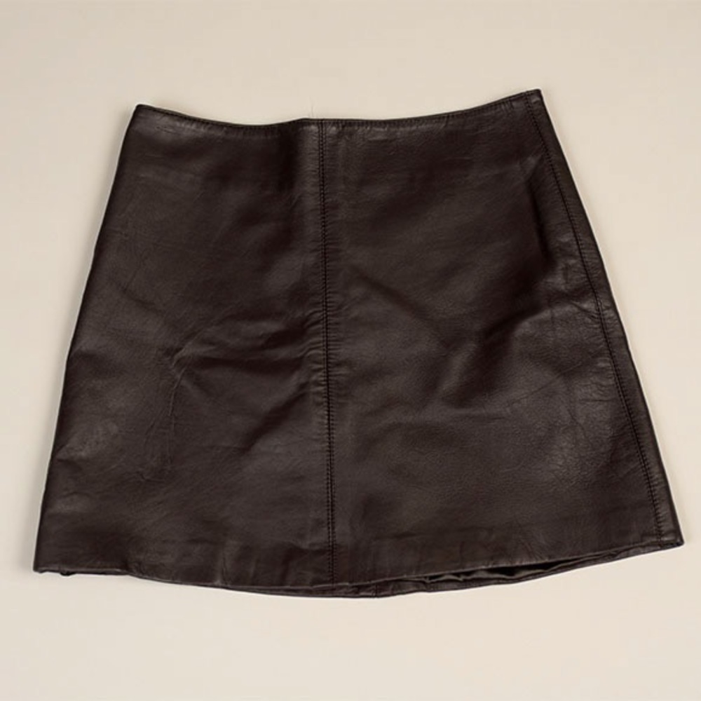 Vintage leather mini skirt